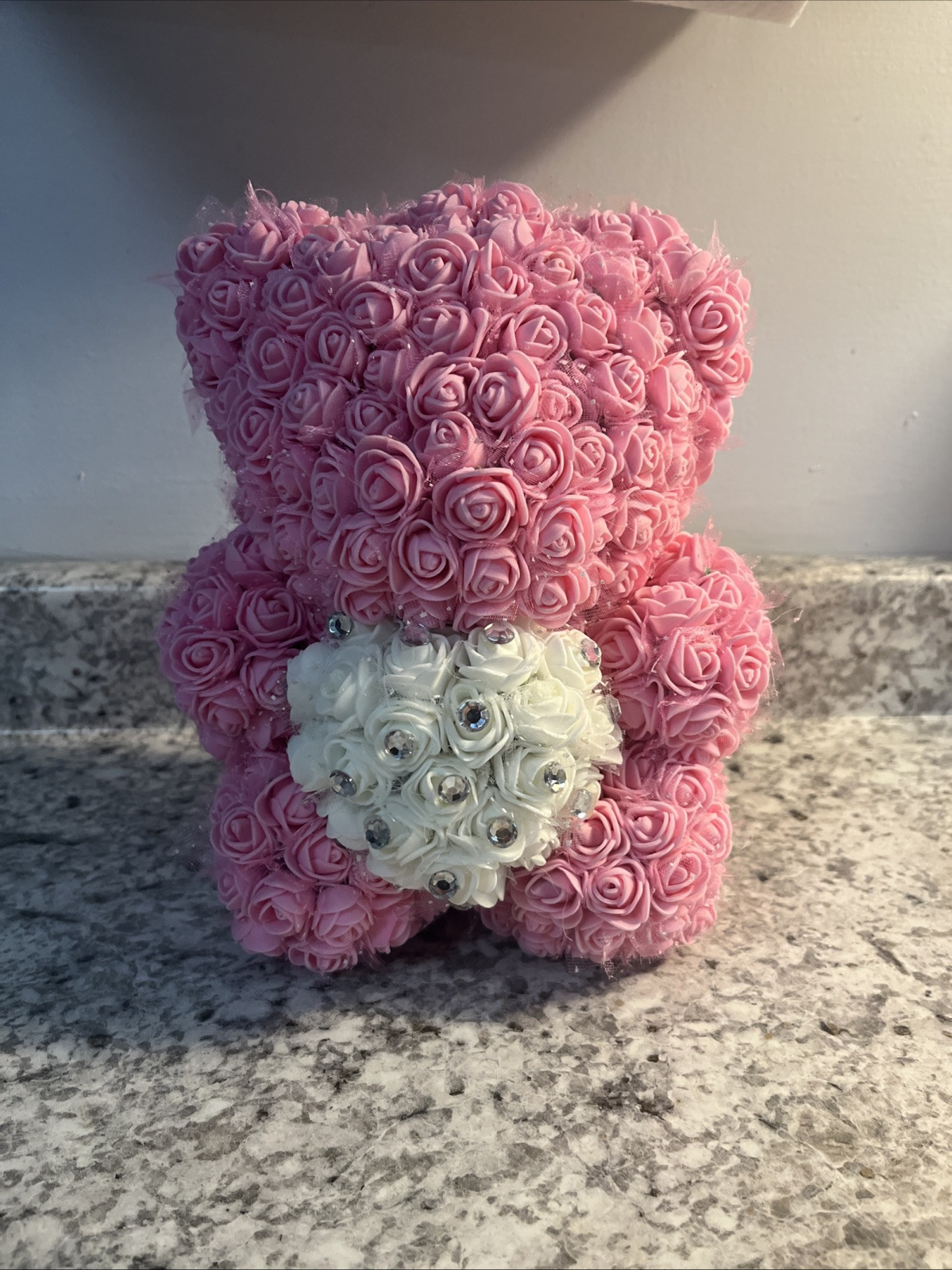 Bear Heart Artificial Flower Rose Teddy For Women Valentines Gift- USA Seller