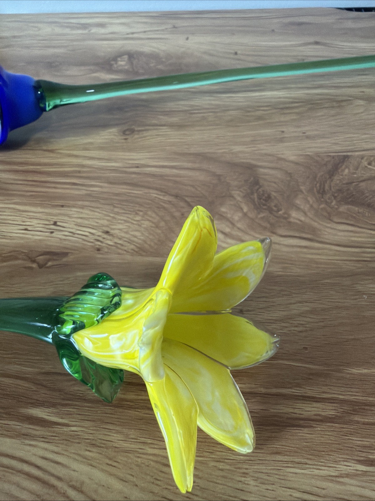 Hand Blown Vintage Glass Flowers ( Made In Italy). 20 Inches Tall