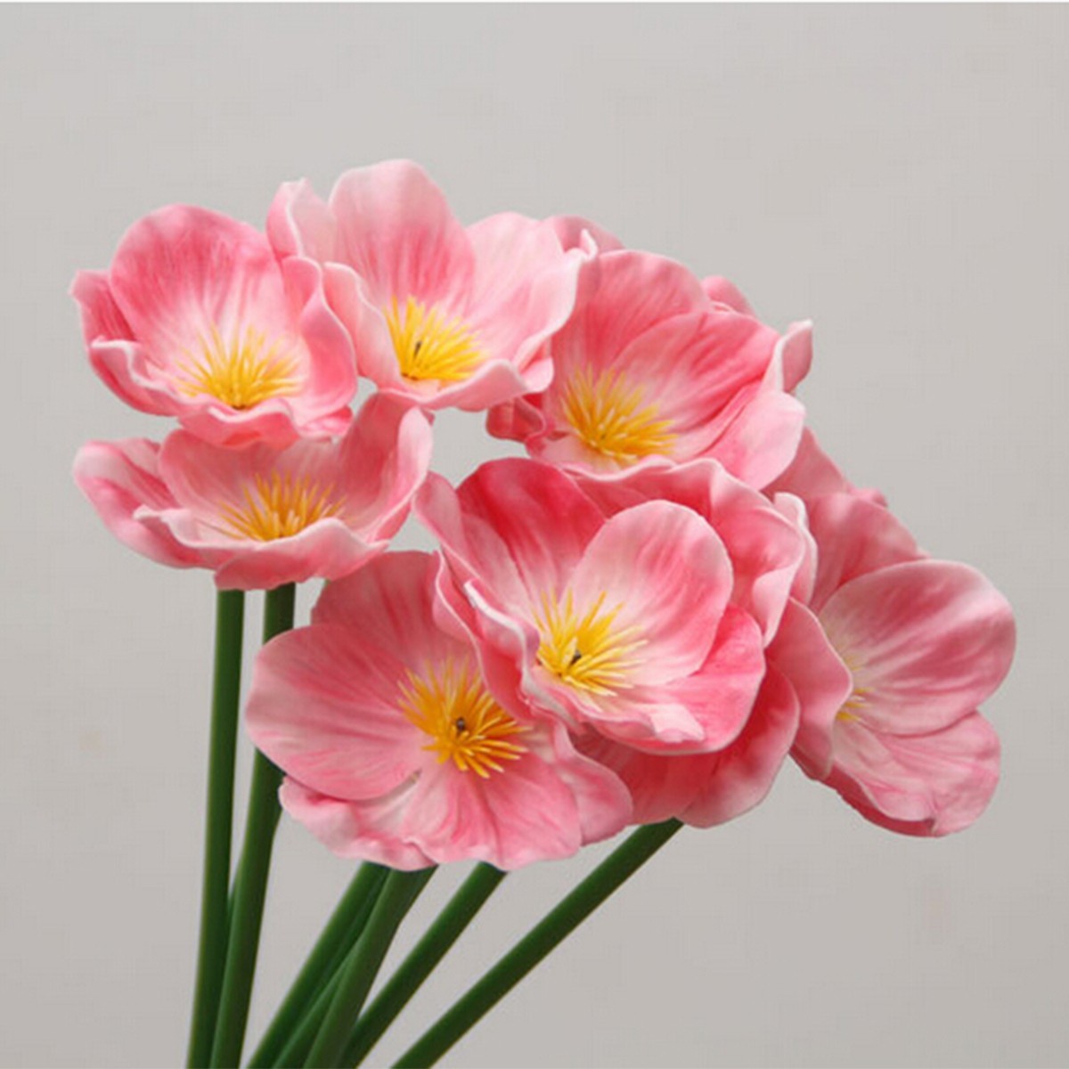 10Pcs Real Touch PU Poppy Flowers Bouquet For Wedding Home Party Decoration