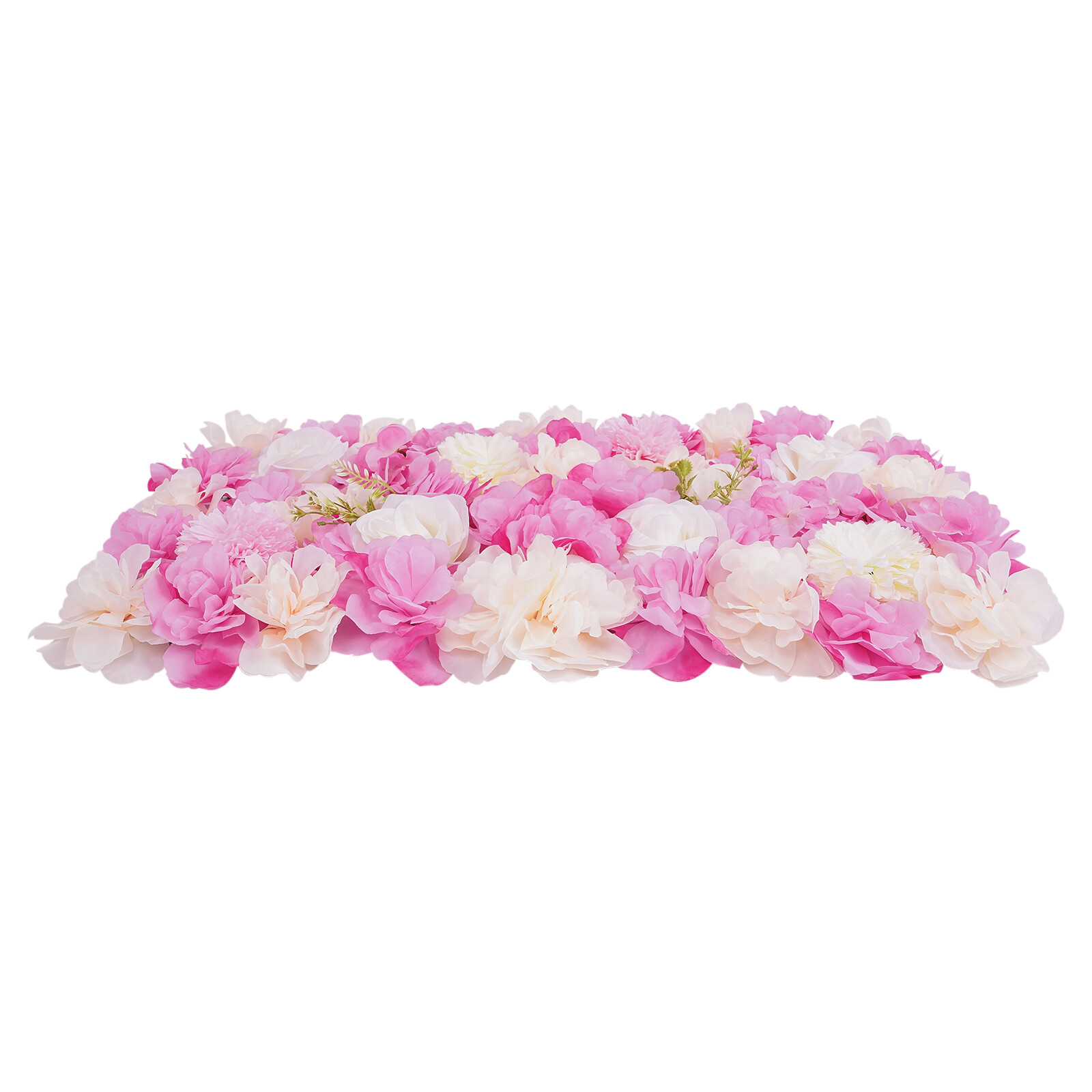 3D Flower Wall Panel-12pcs Artificial Flower Wall Background Silk Rose Mat