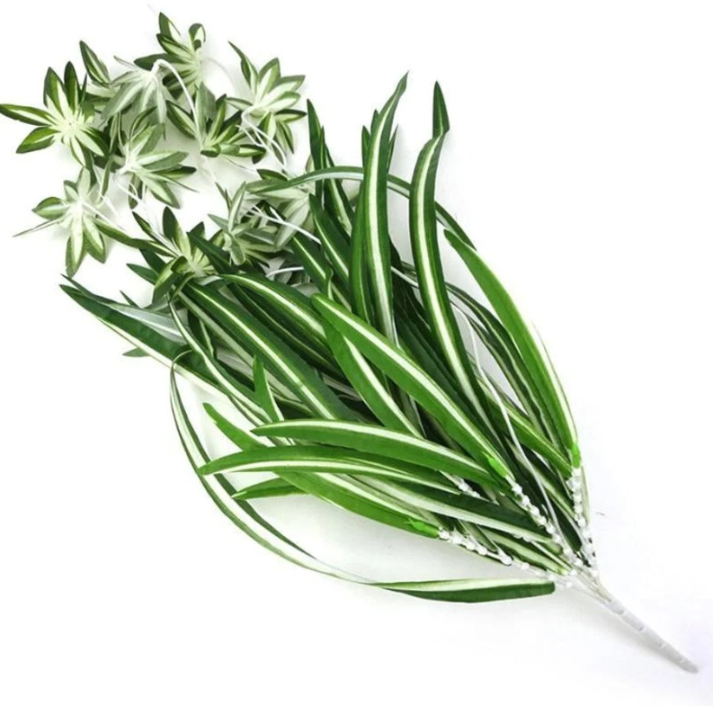 1pc Green Artificial Hanging Chlorophytum Plant Fake Green Wall Decor – NEW
