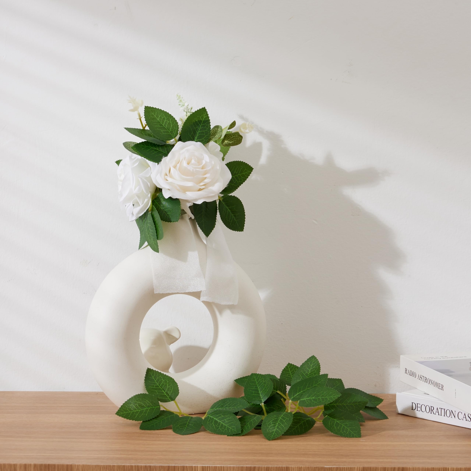 100 Pcs Artificial Green Leaves Rose Leaves DecorationBridal Wreath DecorWedd…