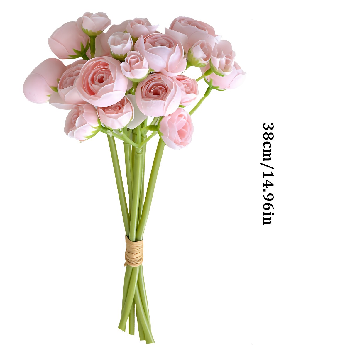 Artificial Rose Bouquet Small Camellia Bride Bridesmaid Holding Flower Decor US