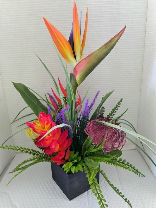 Artificial tropical floral arrangement BL