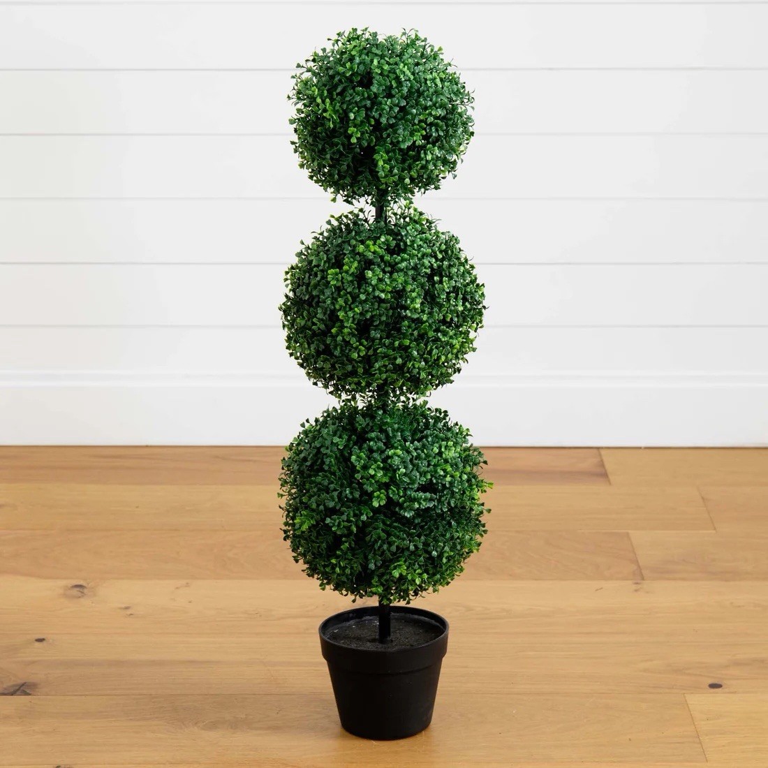 3’ UV Boxwood Triple Ball Topiary Artificial Tree Indoor/Outdoor