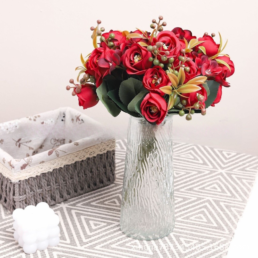 Artificial Silk Bouquet 5 Head European Style Floral Arrangement