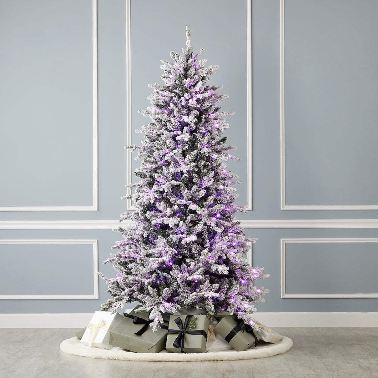 Bluffton Flocked Pine Tree