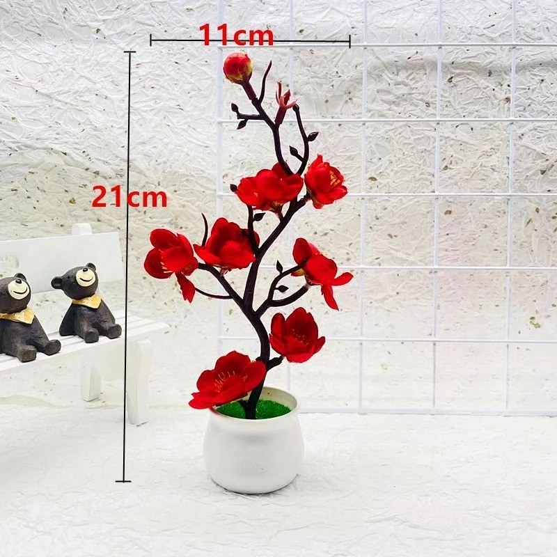 Artificial Bonsai Plant Small Tree Potted Home Table Decor Gift
