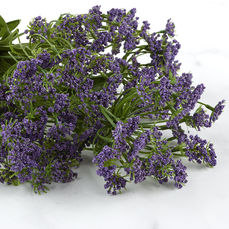 Lot of 2 Purple Artificial Queen Anne’s Lace 19″ Floral Bushes