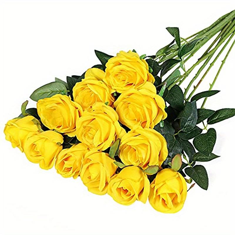 12pcs Realistic Artificial Rose Bouquet for Weddings, Birthdays, and More for Fl
