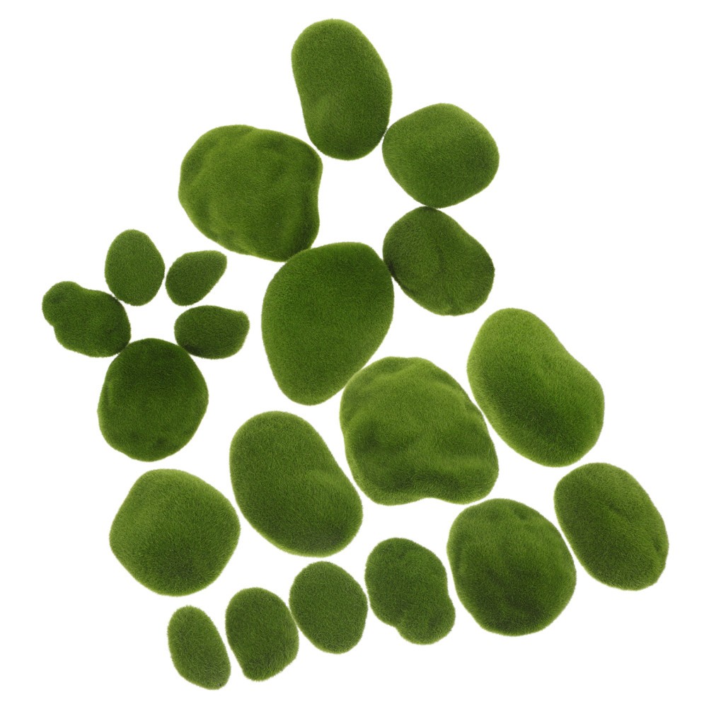 20 Pcs Artificial Moss Stone Rocks Craft Aquarium Landscape