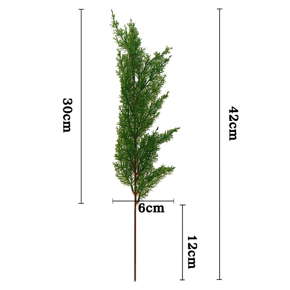 10* Artificial Pine Branches Flower DIY Fake Plants Christmas Tree Decor 42cm