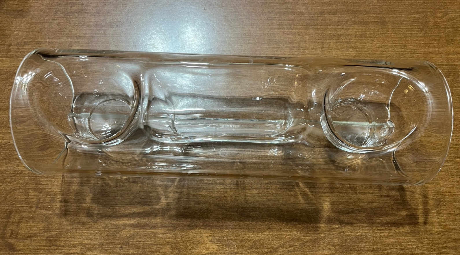 Glass Art Deco Plant Amp-Stand for 2 Succulents and Cell Phone Amplifier 11.5″