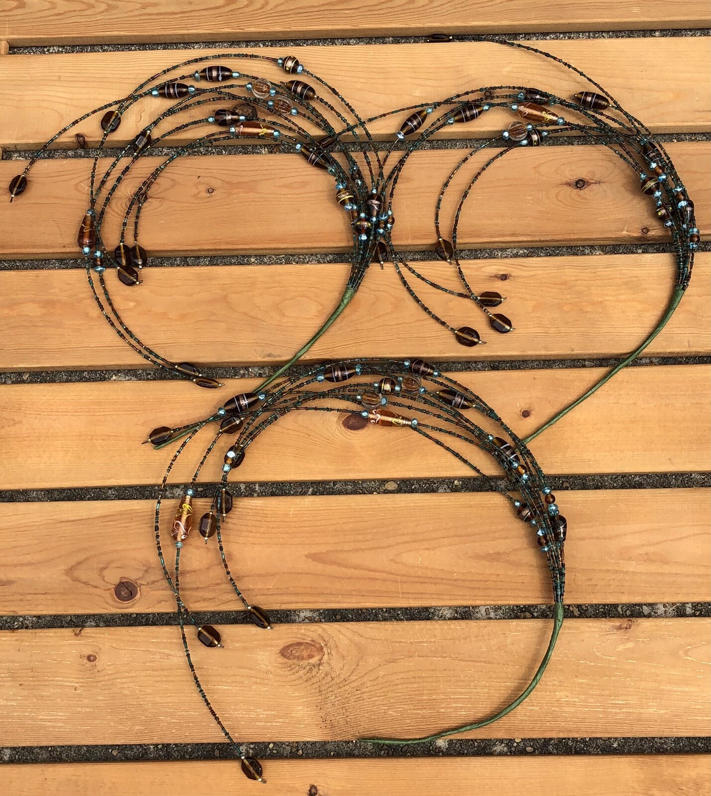 Lot Of 3 Glass Bead Floral Pick/Spray Seasonal/Garland/Wreaths/Christmas