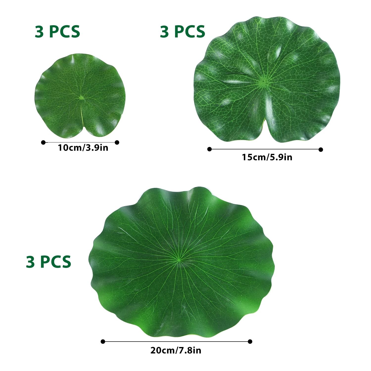 19pcs Realistic Floating Foam Lotus Flowers and Lotus Leaves, Artificial Lotu…