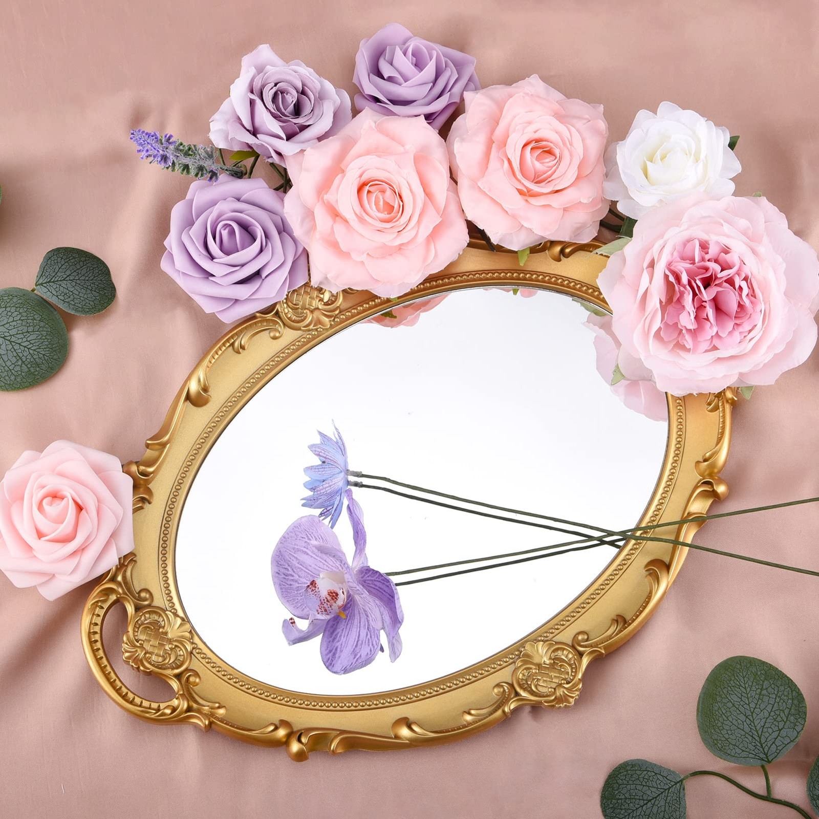 Purple Pink Artificial Flowers Combo