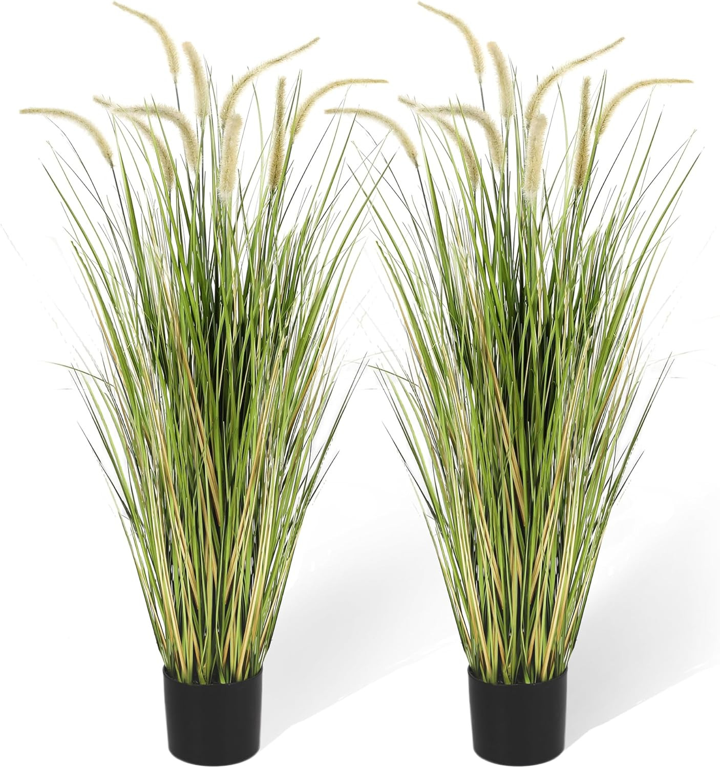 Artificial 5Ft 2-Pack Horsetail Reed Grass, 59In Tall Artificial Indoor Outdoor