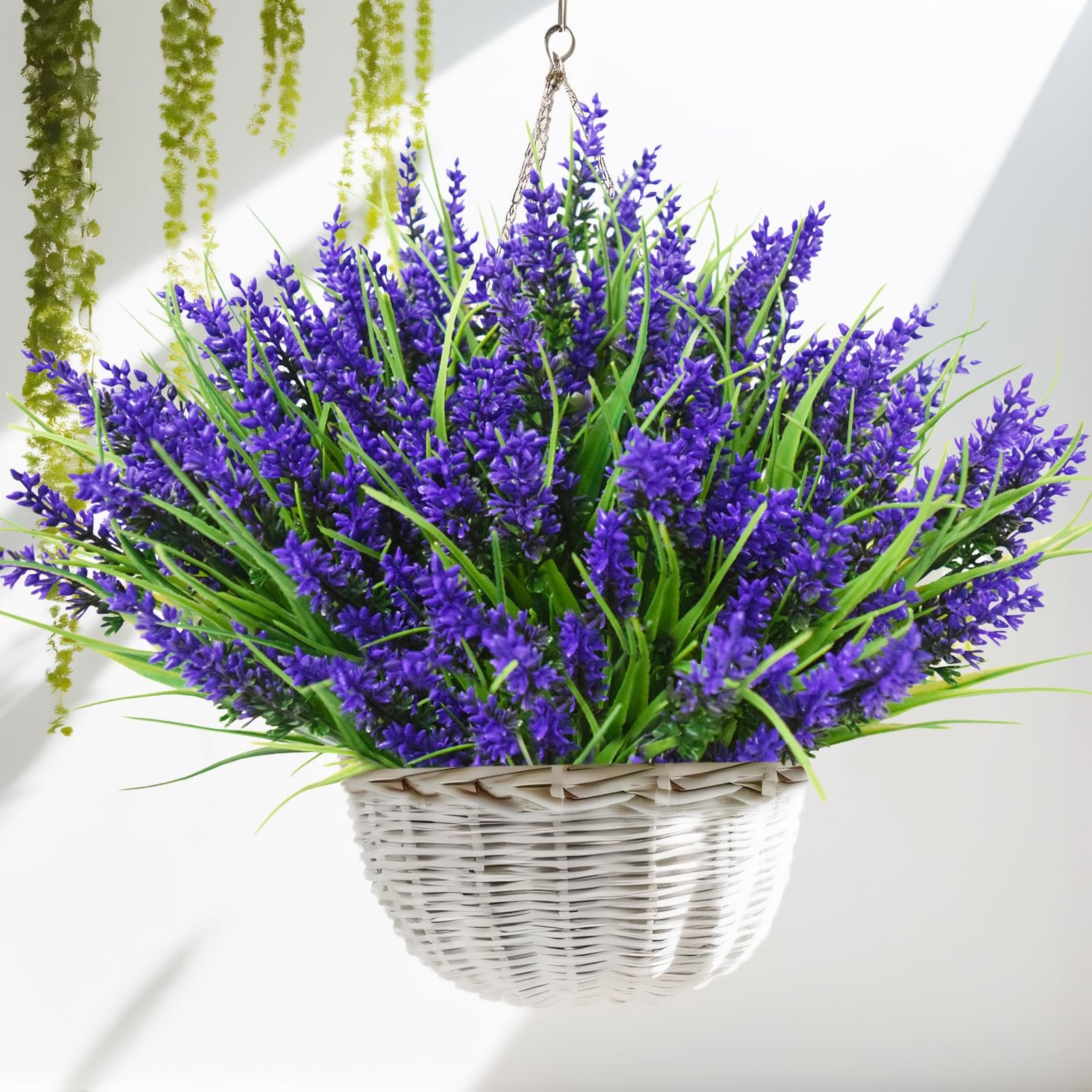 20 Bundles Outdoor Artificial Plants and Flowers, UV Resistant Faux Monkey Gr…