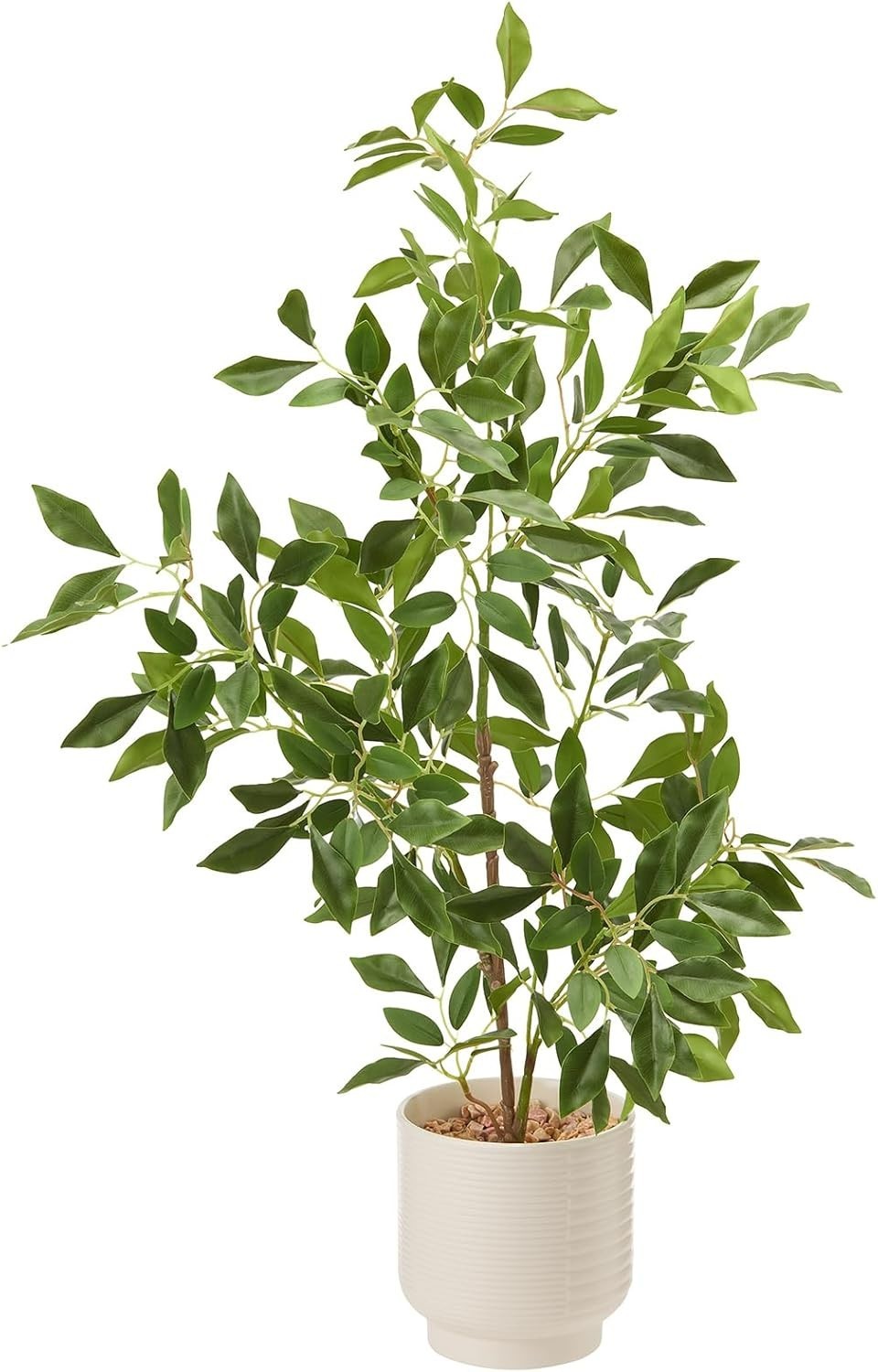 27″ Artificial Ficus Tree in Ceramic Pot Realistic Fake Plant Indoor