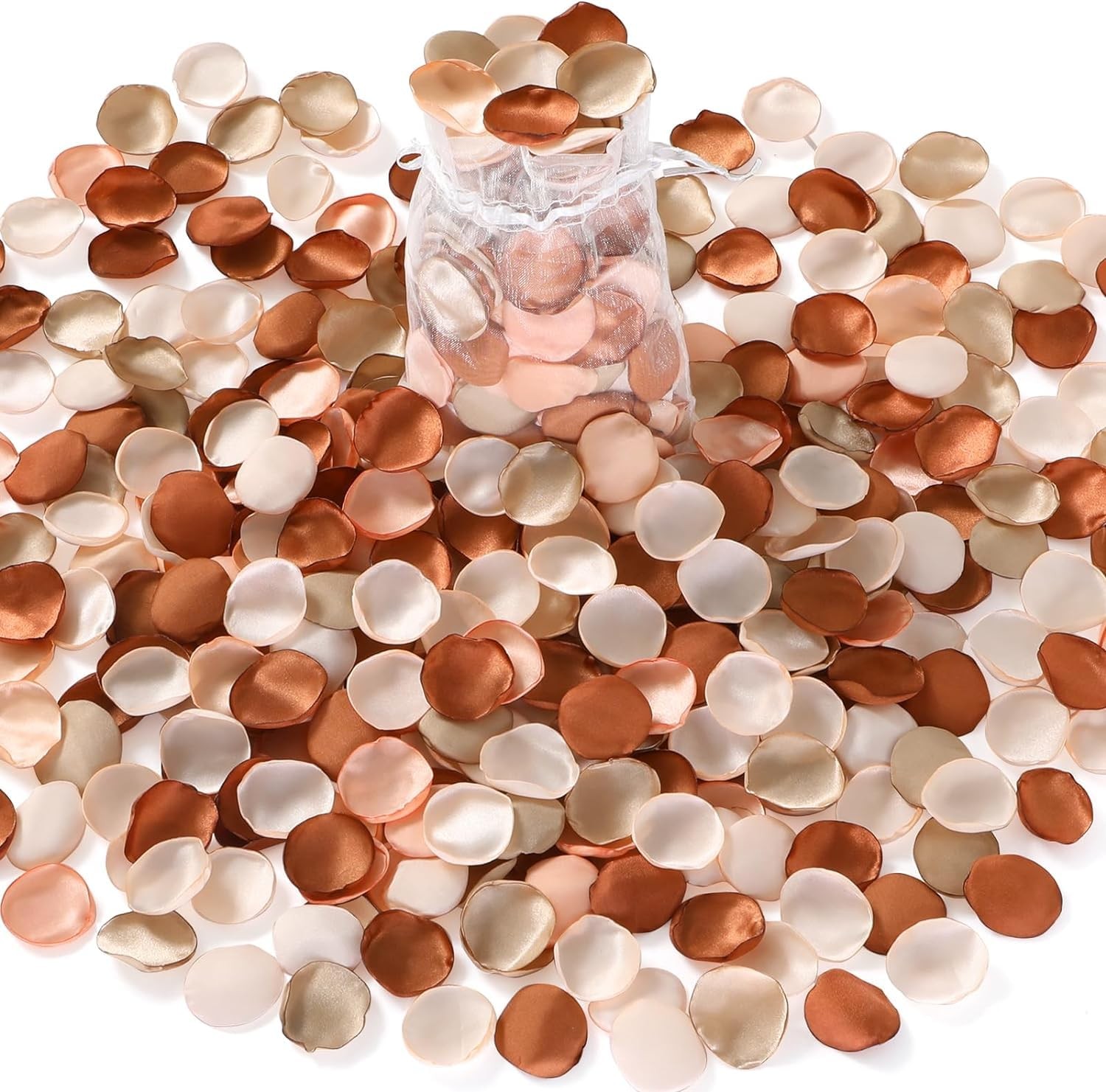 𝟰𝟬𝟬𝙋𝙘𝙨 Silk Rose Petals, Faux Rose Petals Orange Rose Petals for Weddin…