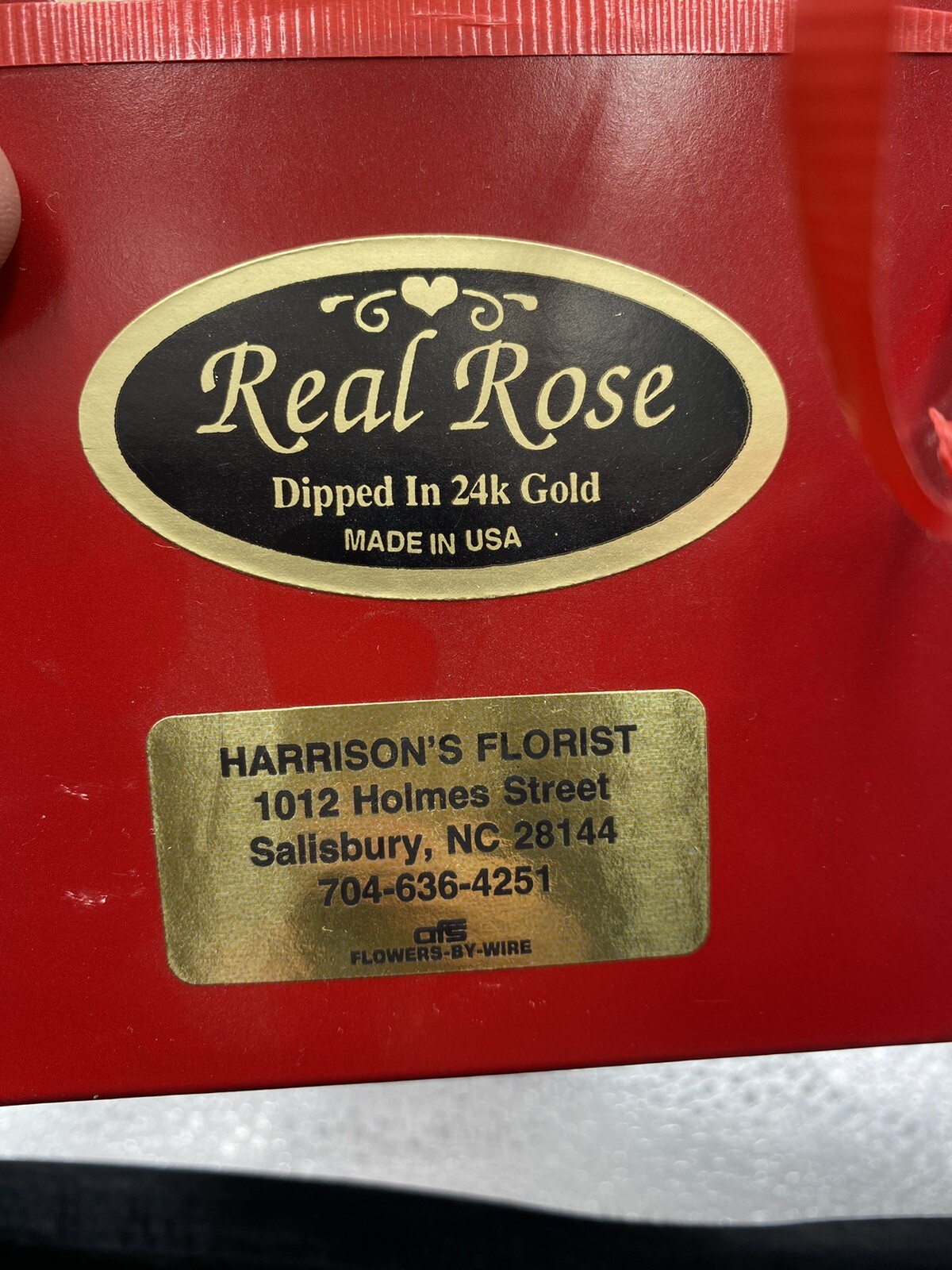 REAL ROSE ONE OF A KIND Dipped 24 K Gold Valentines Sweetheart Love
