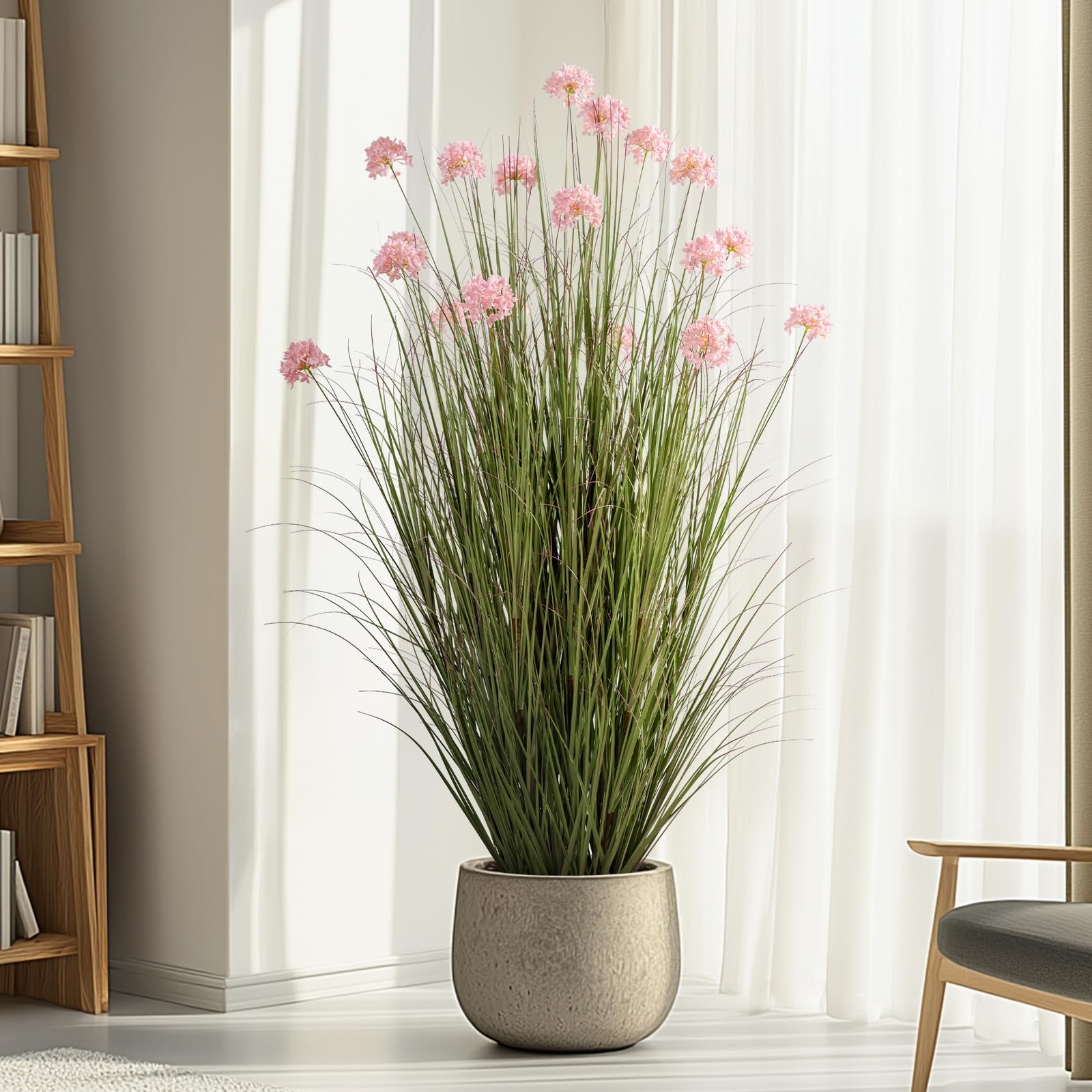 57in Lifelike Artificial Tall Grass Plant with 19 Lifelike Dandelion Flower a…
