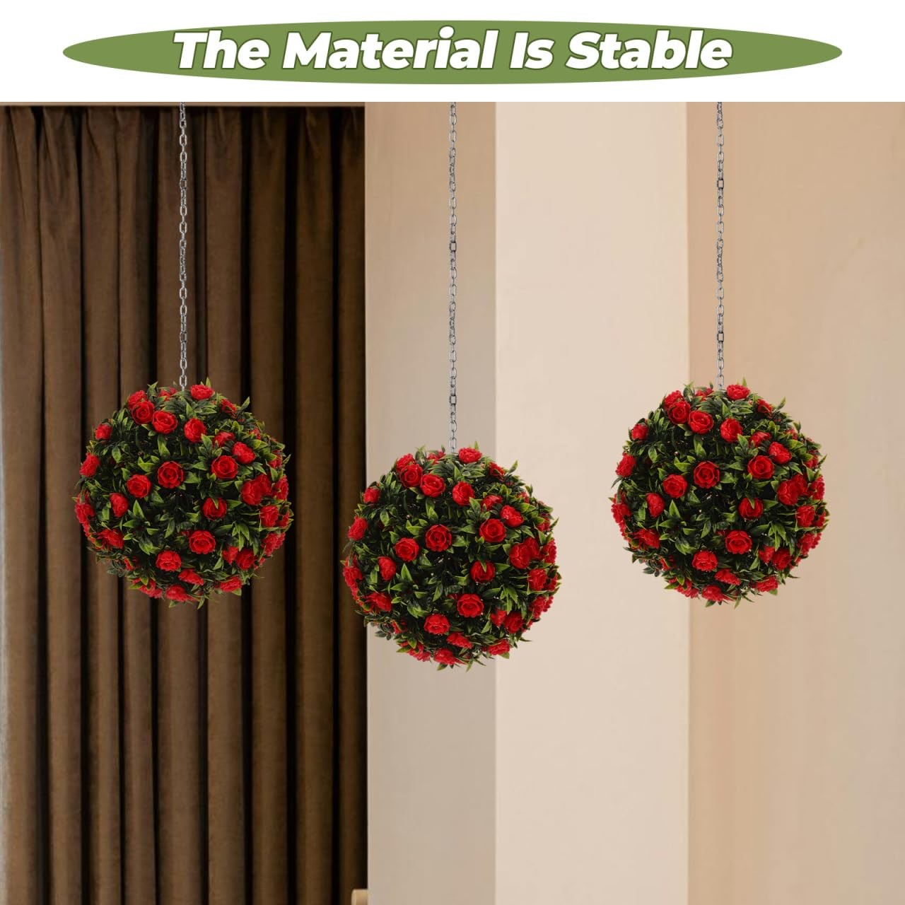 Artificial Topiary Ball 8.66In Decorative Round Greenery Sphere for Wedding H…