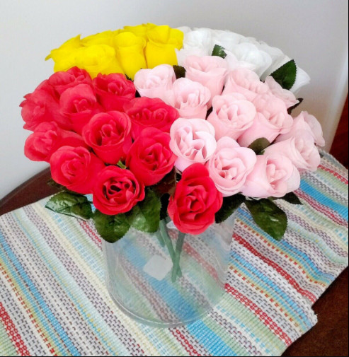 12 Heads Artificial Roses Bouquet 12 inches. different colors!