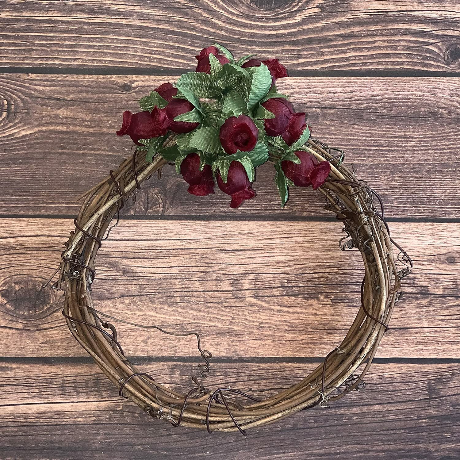 Burgundy Artificial Silk Flower Roses -12 Mini Bouquets of 12 Rosebuds 144 Total