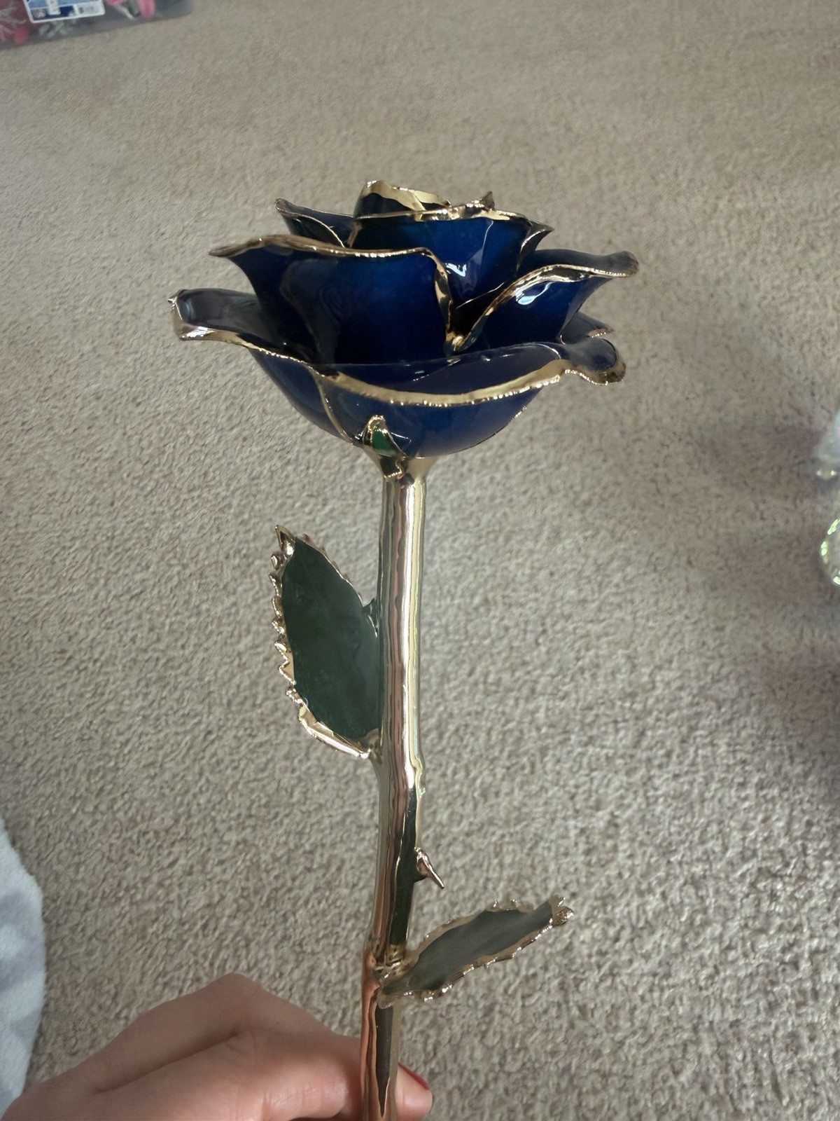 INFINITY GOLD PLATED rose covered in gold PRESERVED IN RESIN