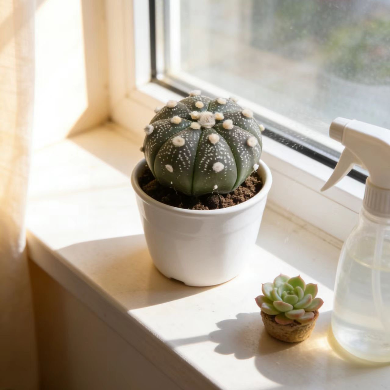 No Spine Star Cactus (Astrophytum asterias) Perfect for Home & Office Decor