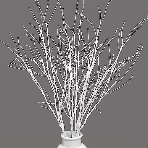 WHITE – VANTREE 10 PCS ARTIFICIAL BRANCHES CURLY WILLOW BRANCHES OLIVE BRANCHES