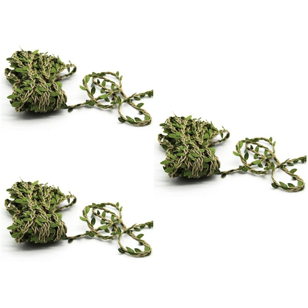 3 Pack Simulation Grape Leaves Rattan Vines Aritificial Leaf Decor