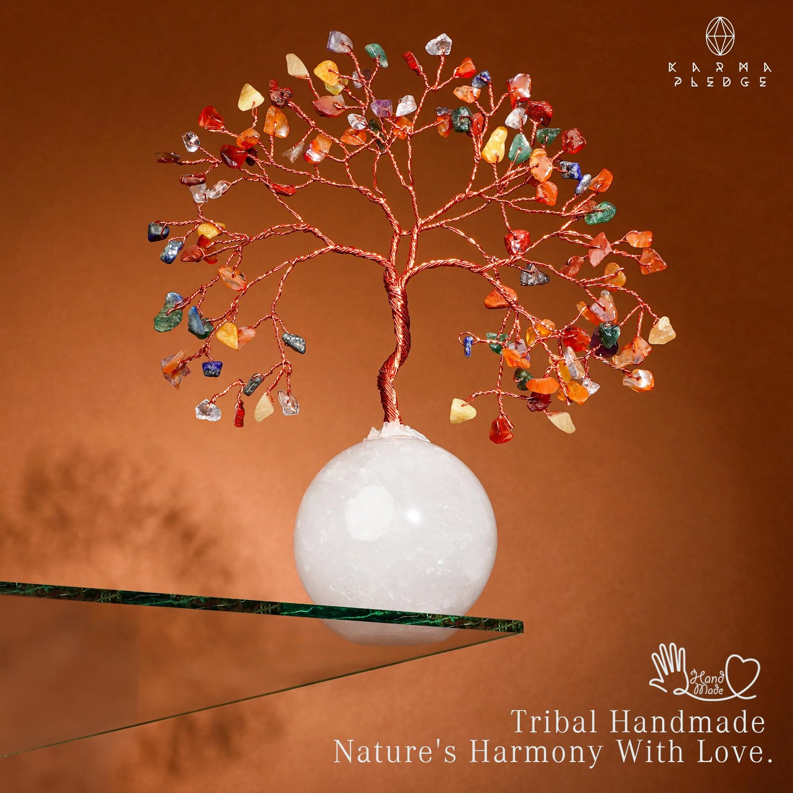7 Chakra Crystal Tree of Life Gifts for Women, Handmade Home and Office Decor…
