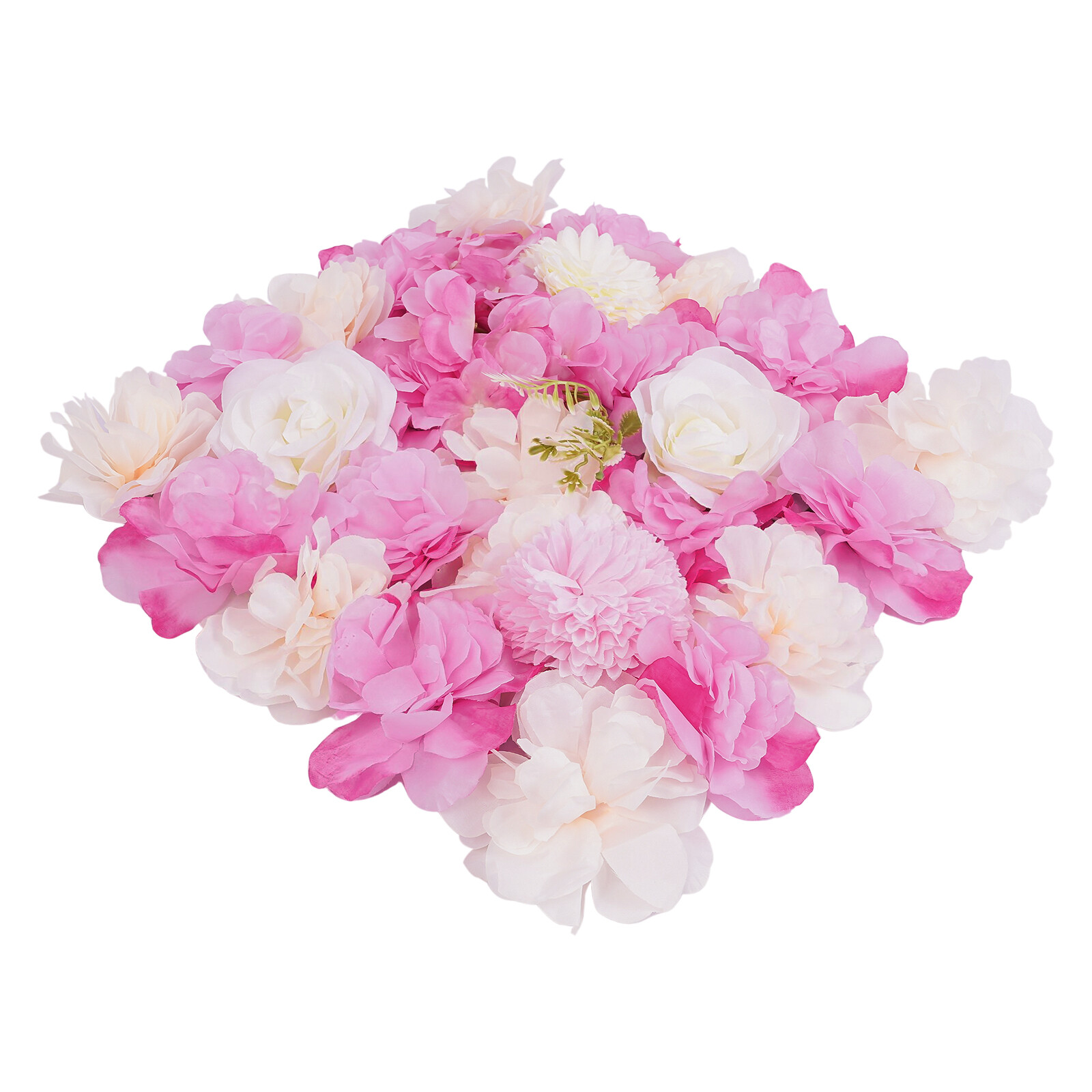 3D Flower Wall Panel-12pcs Artificial Flower Wall Background Silk Rose Mat