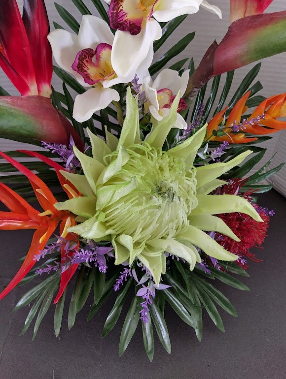Artificial Tropical table centerpiece