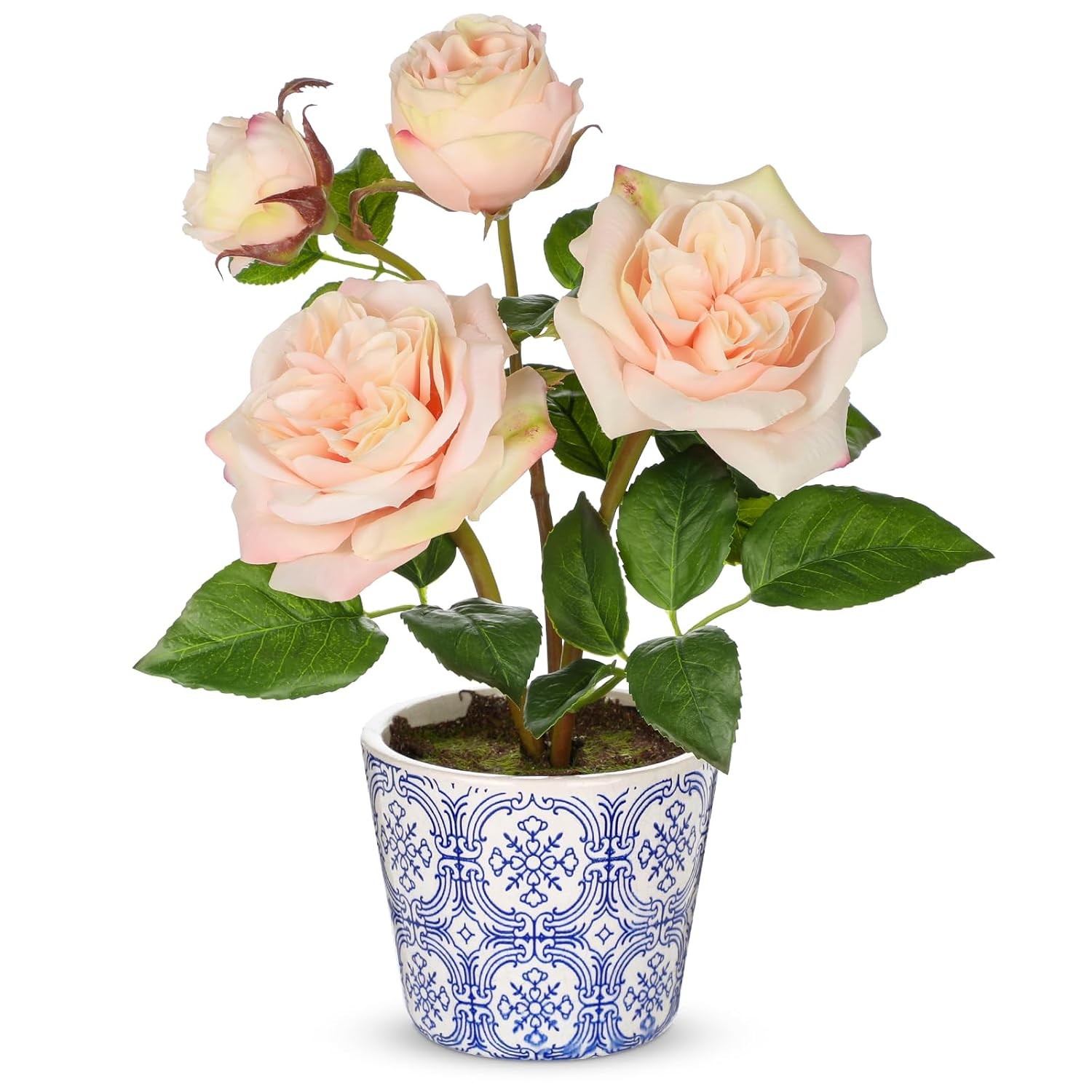 Artificial Red Roses in Vase Small Hollyone 11inch Red Roses Artificial