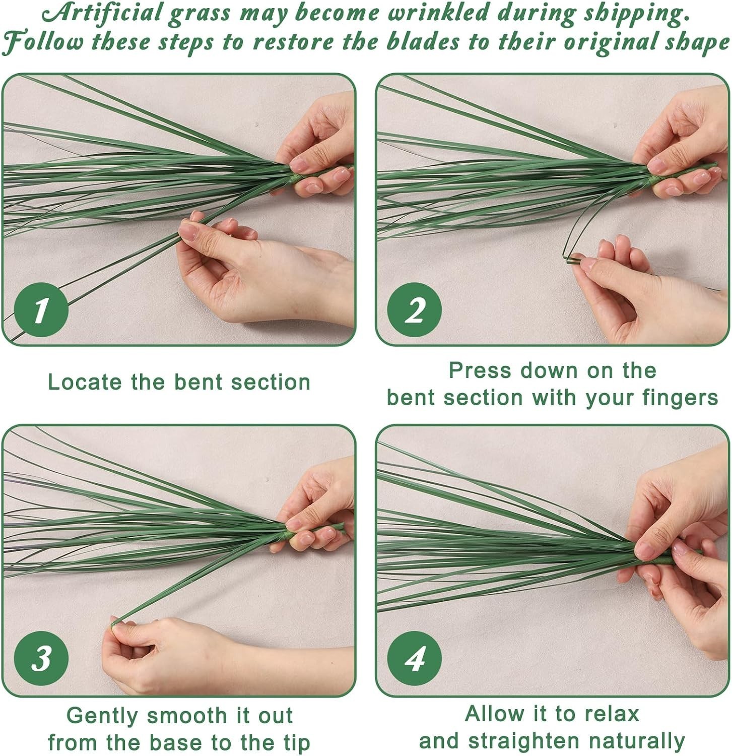 Durable 37cm Faux Wheat Grass Set – Vibrant Green and Purple for -Round Use