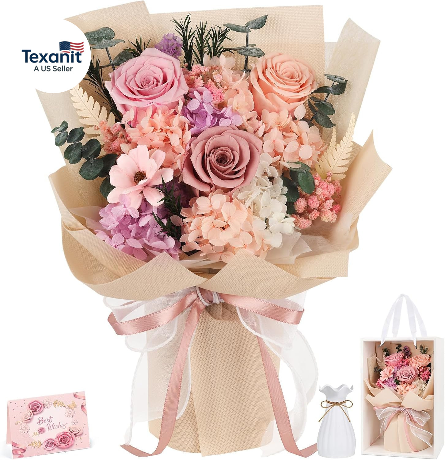 Flowers for Delivery Prime Preserved Flowers Bouquet That Last 3-5 Years Real Fo