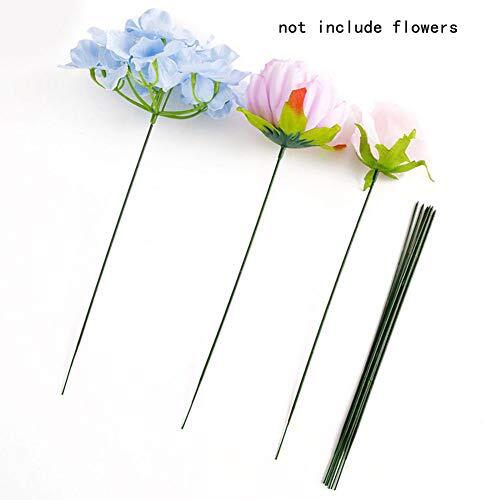 MOIAK 100pcs Plastic Floral Stem, Artificial Flower Rod, Plant Stub Wire…