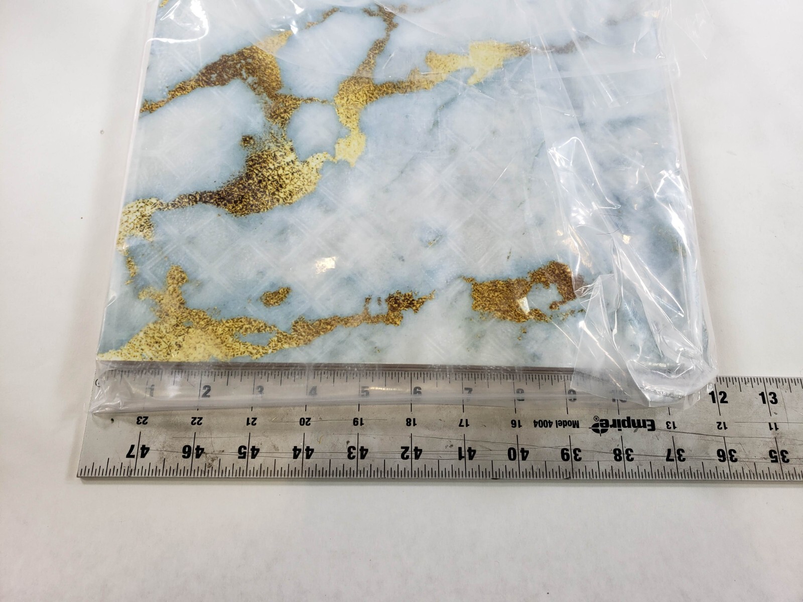 3dRose Image of Luxury Grey Gold Gem Stone Marble Glitter Decorative Tile 12″