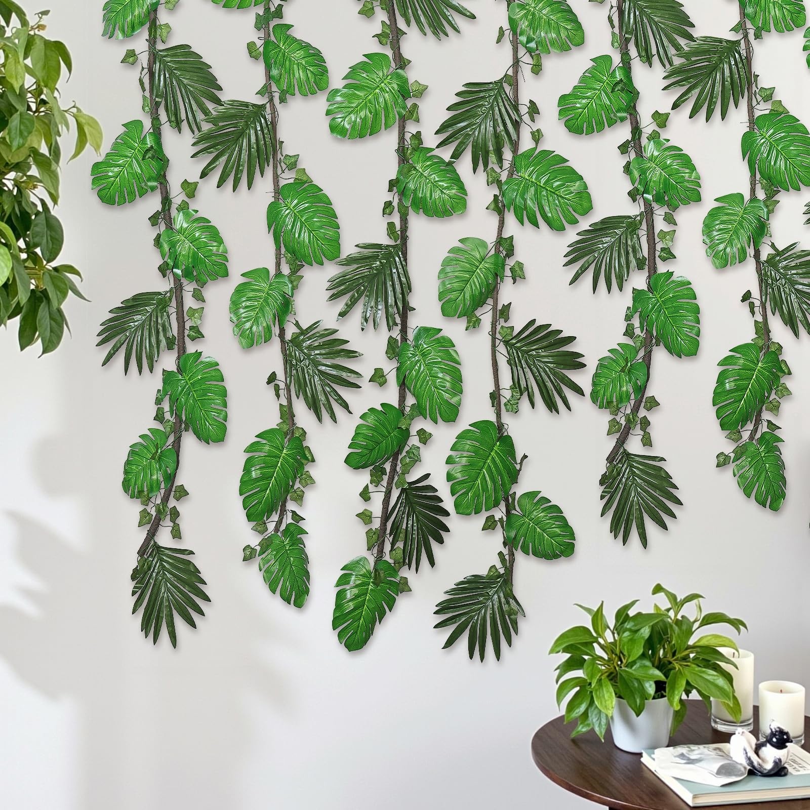 2Pcs 9ft Jungle Theme Party Decorations Artificial Rattans 5 Ivy Fake Vines T…
