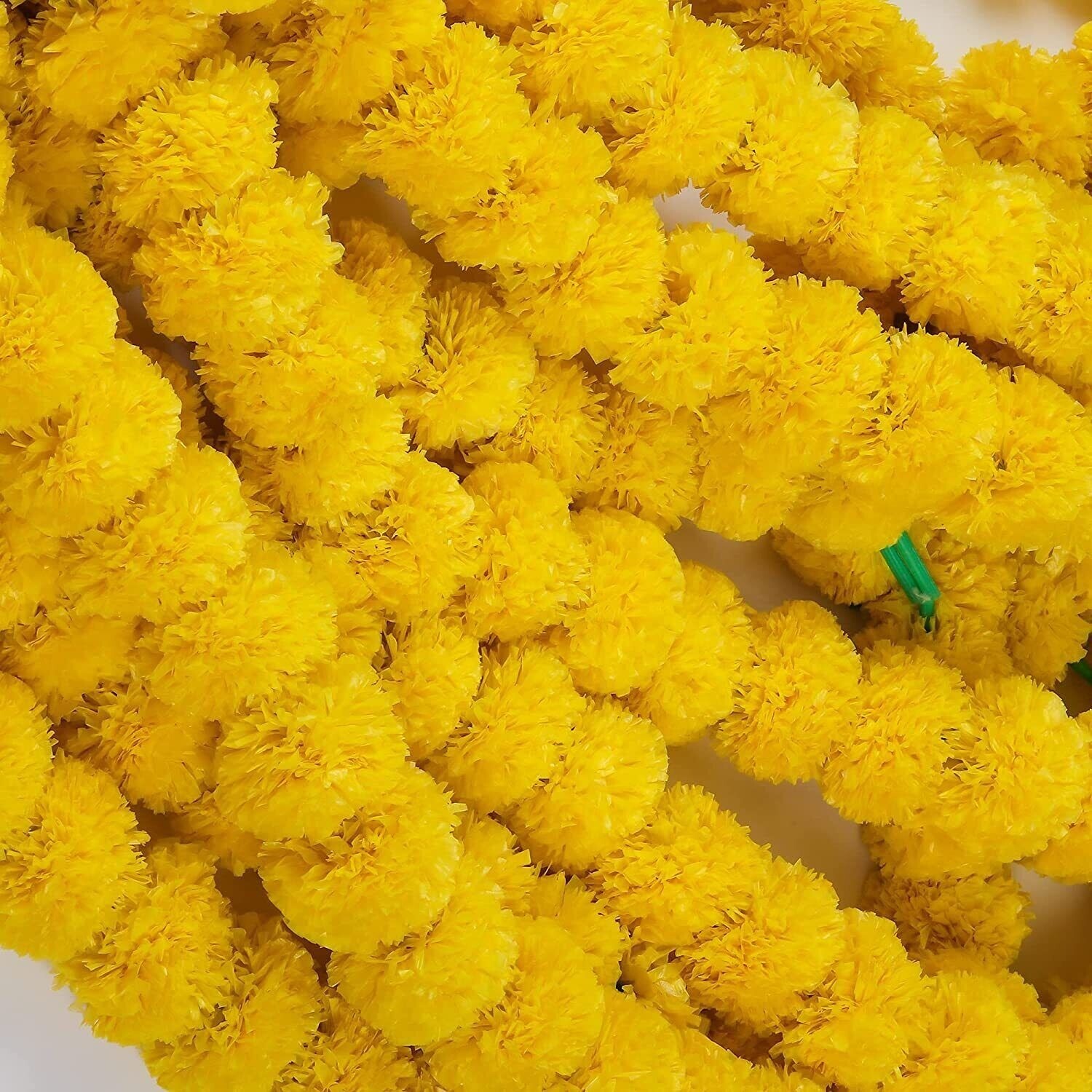 Wholesale Indian Yellow Marigold Flower Mehndi Decoration Artificial Garlands
