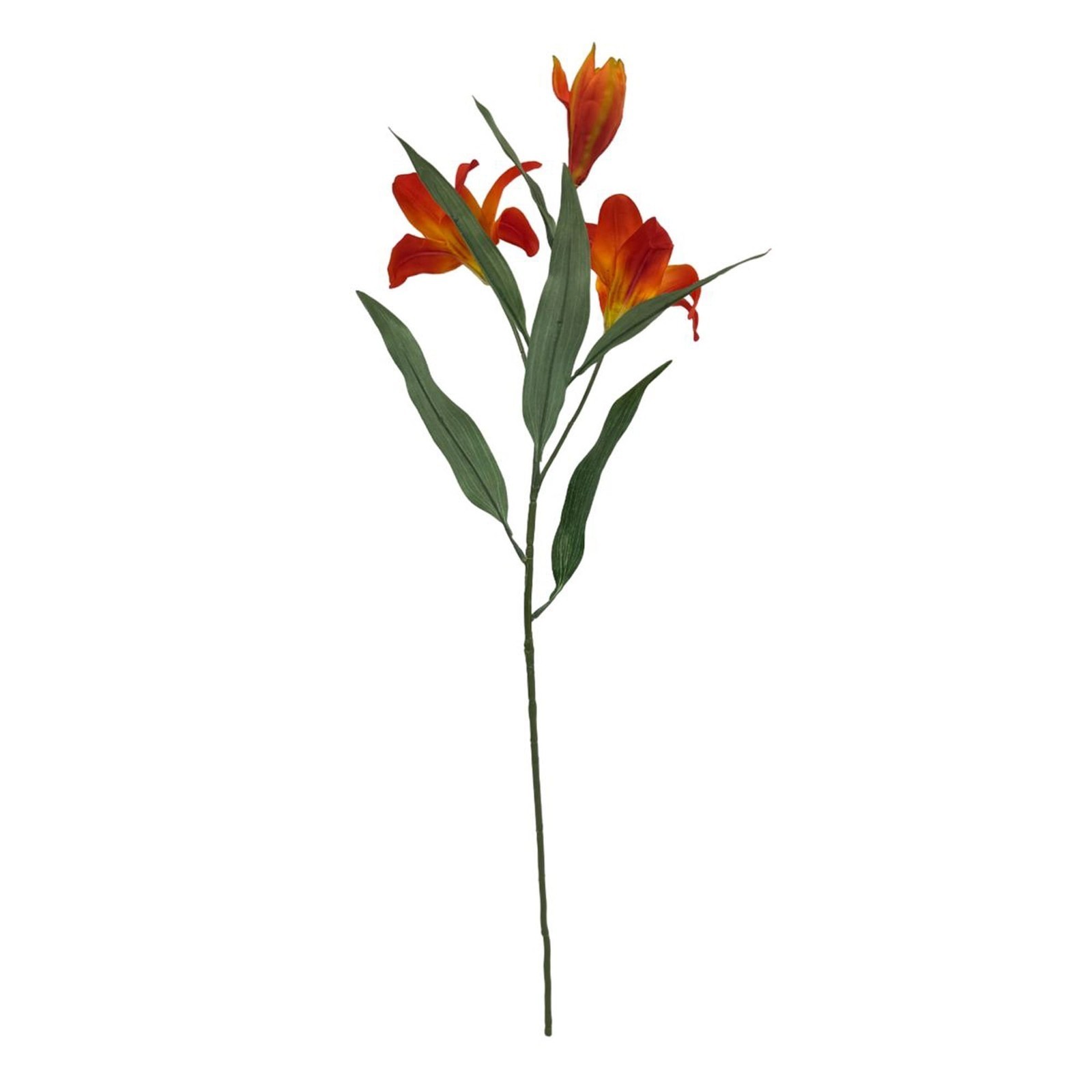 31″ Artificial Orange Tiger Lily Flower Stem Indoor Decoration 2 Pack