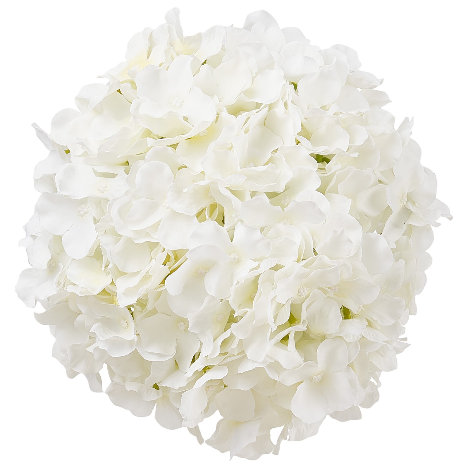 65 Pcs Artificial Silk Hydrangea Flowers 9.8 In Bouquet Arrangement White