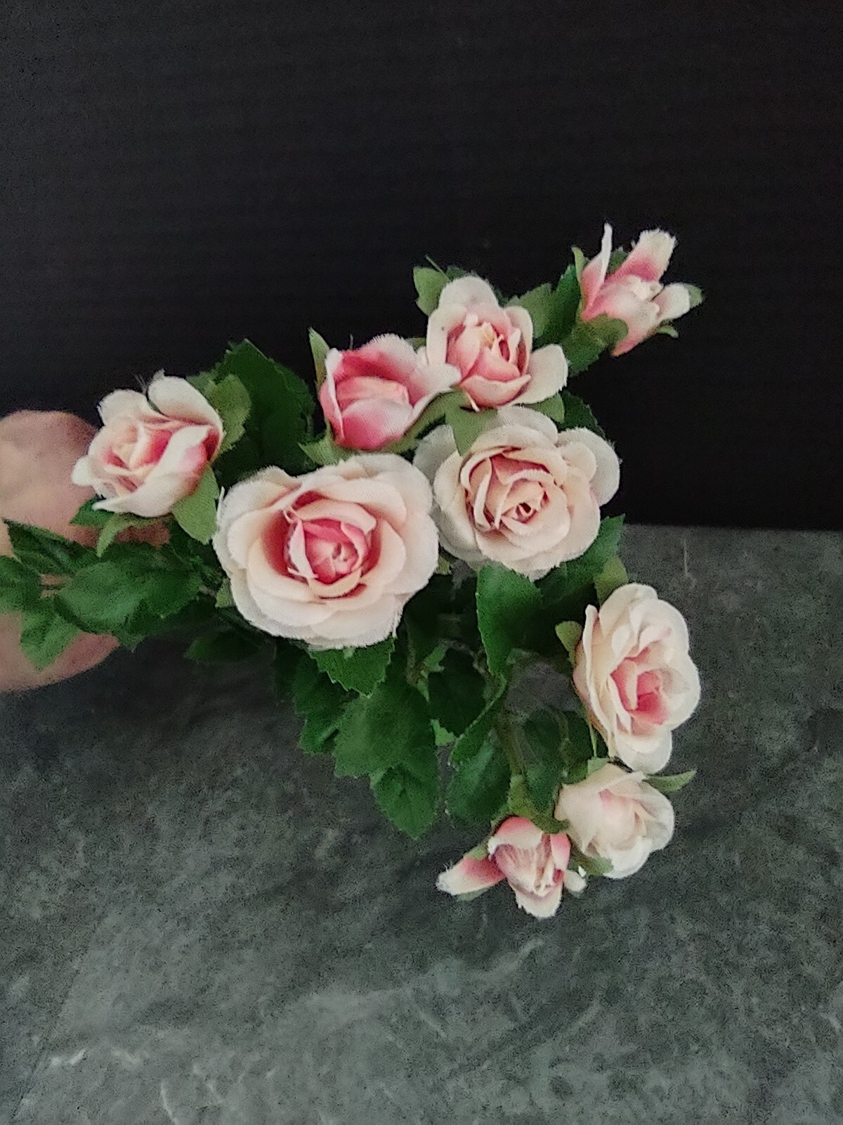 Mini rose bush arrangement silk flower arrangements