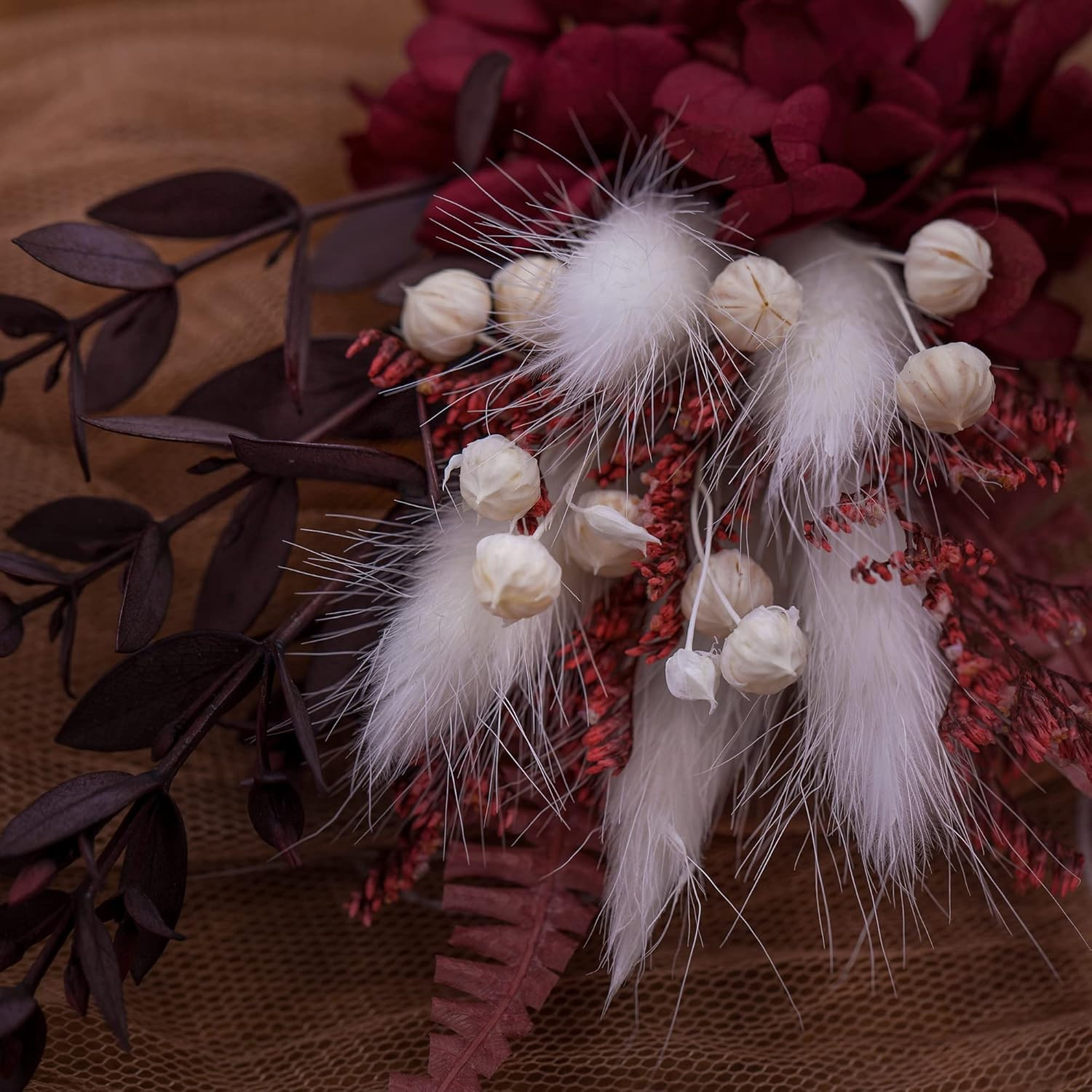 Dried Flowers Boutonniere 2 Piece Set Groom Best Man Wedding Boutonniere Boho Ru