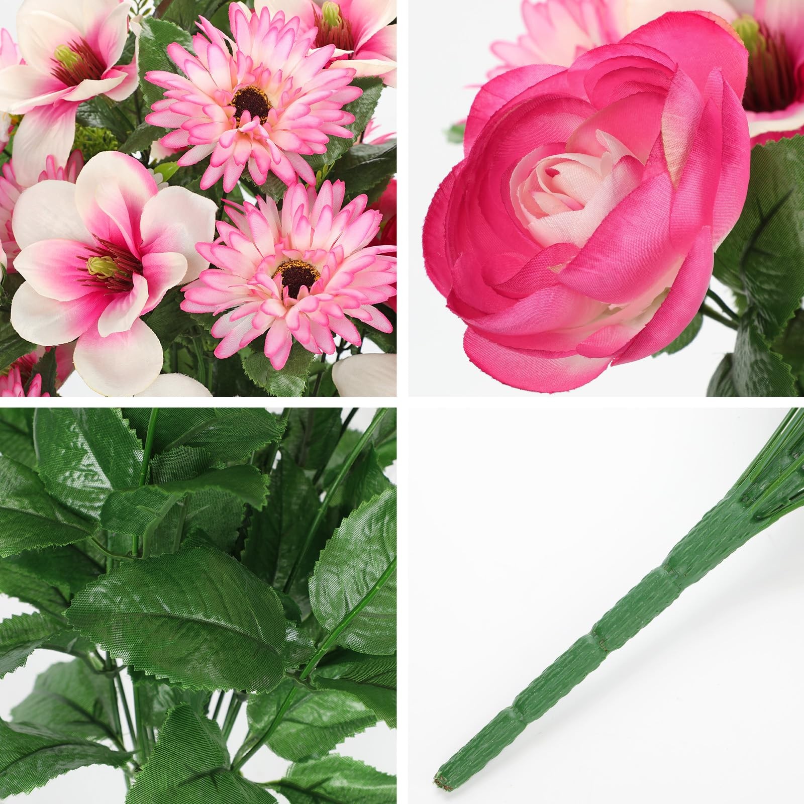 Artificial Flowers for Cemetery, Cemetery Flowers for Grave, Weather Resistan…
