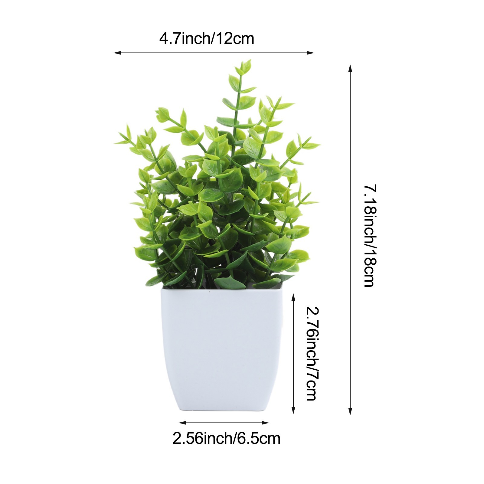 Compact Fake Lavender Eucalyptus Arrangement for Modern Home Office Desk Setup