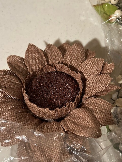 4 Large Sunflower and Berry Stems